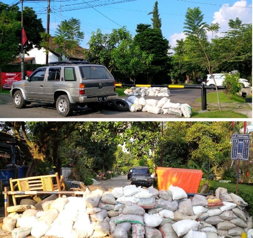 Warga memblokade jalan masuk Komp. KPAD Gerlong. by satria