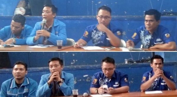 Ketua KNPI Kab Bandung Galih Hendrawan memimpin Rapat Kerja 2017 di Sekretariat KNPI Kab Bandung, Jl Adipati Agung, Kec Baleendah, Kab Bandung, Senin (26/12). by KNPI Kab Bdg