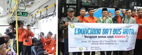 Pemkot Bandung bekerjasama dengan Perum Damri dan Yayasan Amal Terbaik merluncurkan Program Dai Bus Kota di Masjid Raya Bandung, Minggu (22/1). by Meiwan Humas Pemkot Bandung
