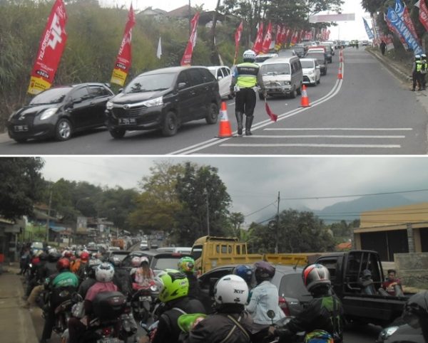 Kondisi arus mudik Jalur Nagreg H-2, Jumat (23/6). by iwa/bbcom