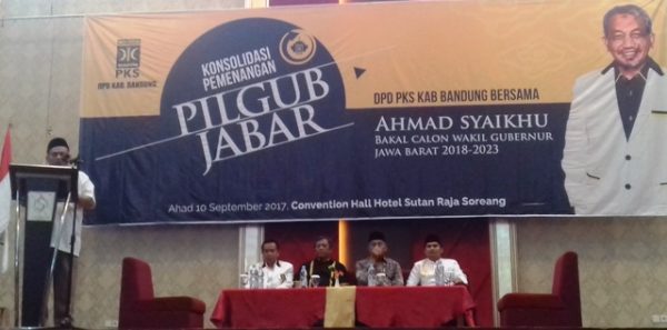 Ketua DPW PKS Jabar ini Ahmad Syaikhu hadir dalam Konsolidasi Pilgub Jabar PKS di Hotel Sutan Raja, Soreang, Kabupaten Bandung, Ahad (10/9). by ist
