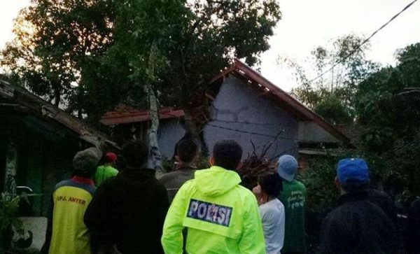 Angin puting beliung disertai hujan es mengakibatkan beberapa pohon tumbang di Desa Cipinang Kec Cimaung Kab Bandung, Sabtu (21/10). by bb80