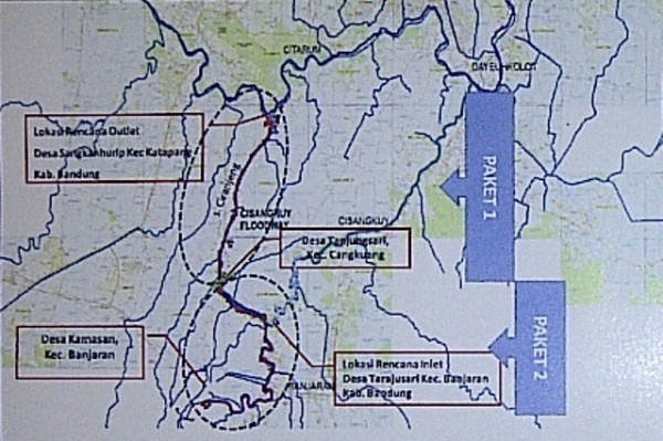 Rencana kegiatan BBWS Citarum membangun floodway Sungai Cisangkuy. by BBWSC