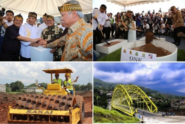 Pembangunan Tol Soroja dan Jembatan Cukang Monteng atau Jalan Lingkar Kampjang di masa pemerintahan Bupati Bandung Dadang Naser. by Humas Pemkab Bandung.