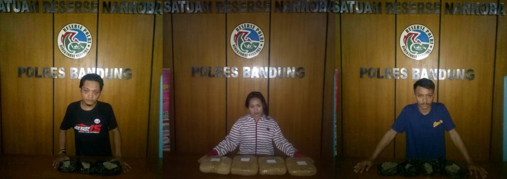 Satnarkoba Amankan Ganja 4 Kg Lebih di Soreang