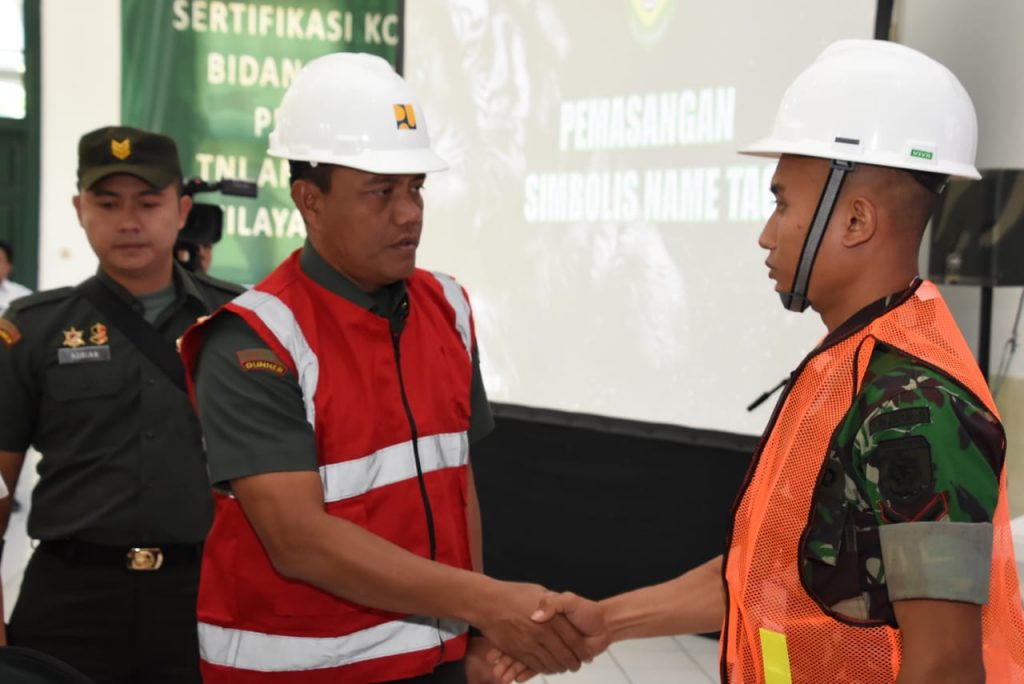 Prajurit Zeni Kodam III/Siliwangi Difasilitasi Sertifikat Kompetensi Kontruksi