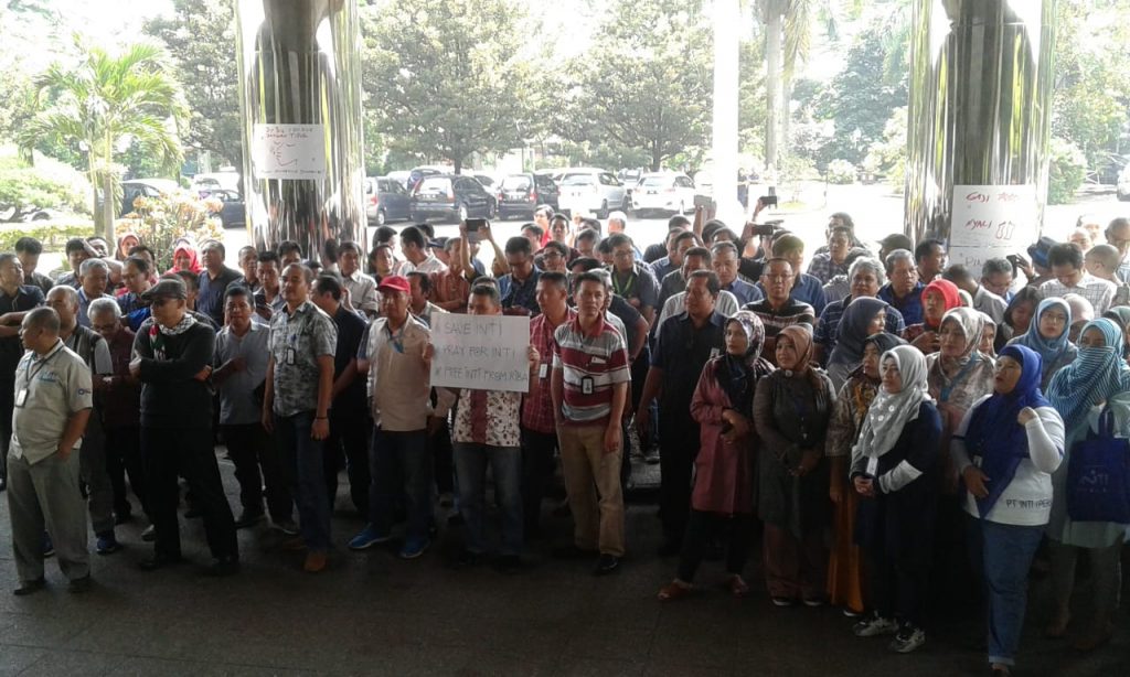 Tak Digaji 2 Bulan, Serikat Pekerja PT Inti Demo
