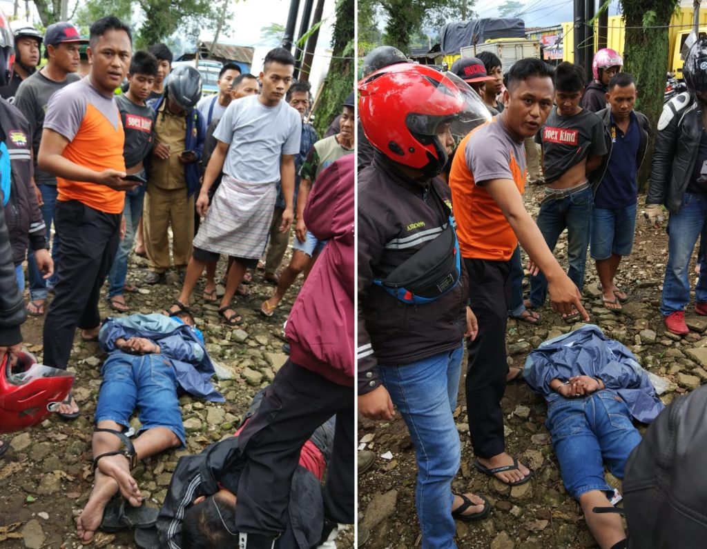Anggota Satlantas Polresta Bandung Lumpuhkan 2 Pelaku Curanmor dengan Borgol