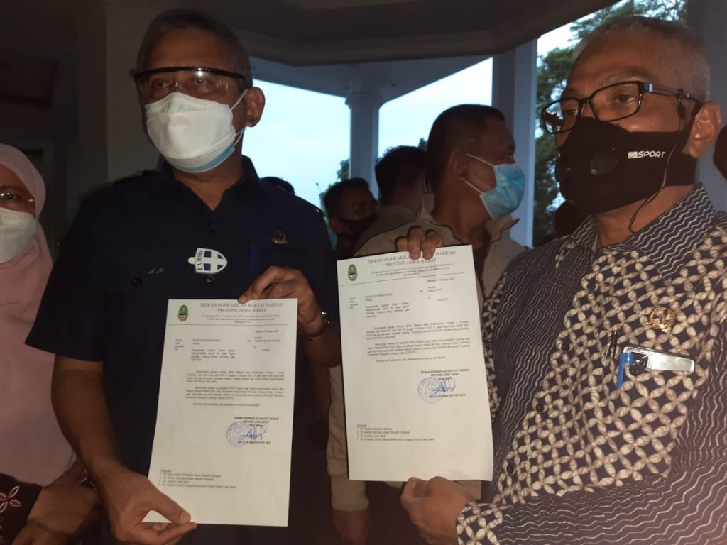 DPRD Provinsi Jabar Kirim Surat ke DPR RI Tolak UU Cipta Kerja