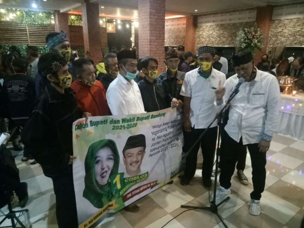 Paslon Nia-Usman Dapat Dukungan 8 Komunitas di Pilbup Bandung
