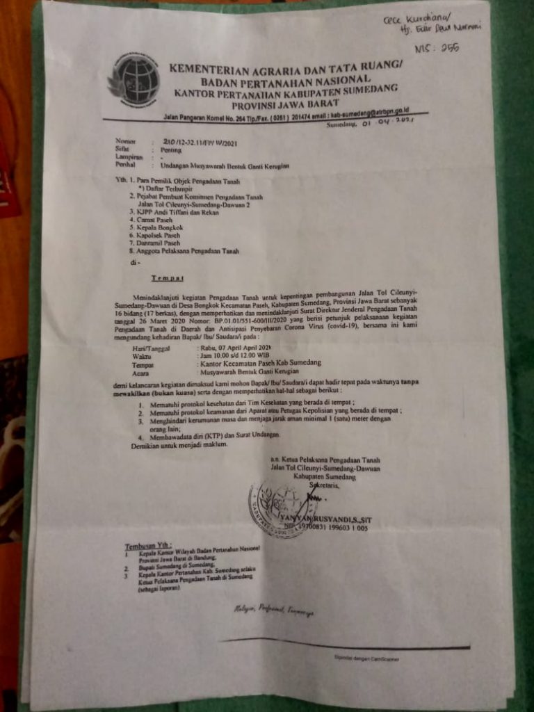 Bersihkan Mafia Tanah di Sumedang