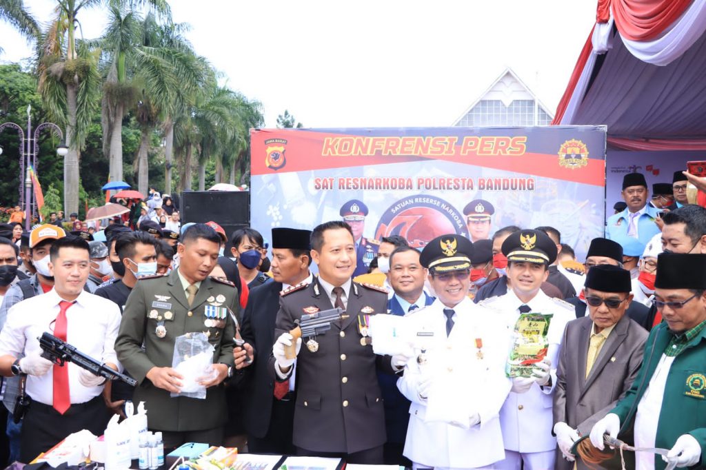 Pengungkapan Kasus Narkotika Terbesar Sepanjang Sejarah Polresta Bandung Berdiri