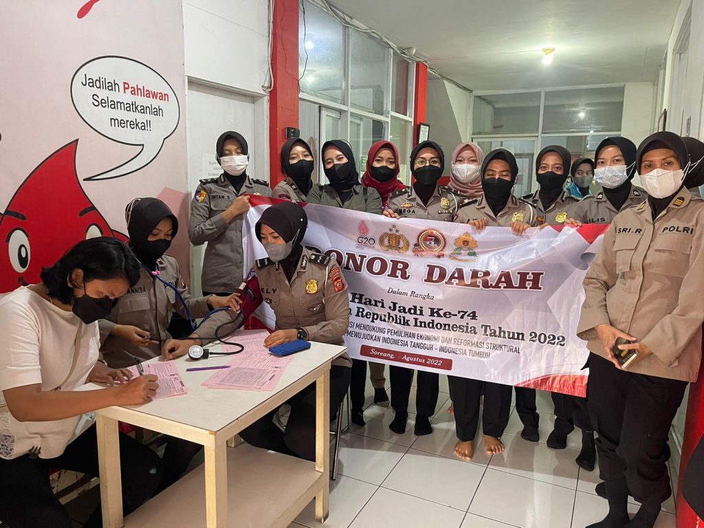 Peduli Sesama, 83 Polwan Laksanakan Donor Darah