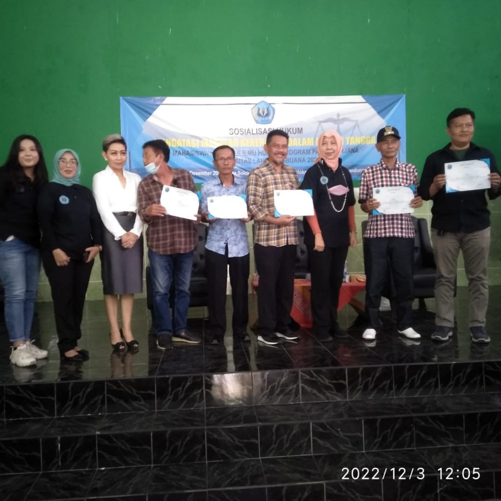 Magister Ilmu Hukum UNLA Gelar Sosialisasi KDRT