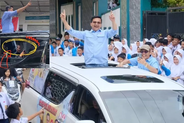 Cukup Nongol dari Sunroof Mobil, Gaya Kampanye Sahrul Gunawan yang Ogah Bersentuhan dan Dialog dengan Warga