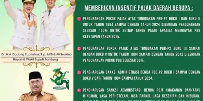 Peringati Hari Jadi ke-384, Pemkab Bandung Hapuskan Denda dan Piutang Pajak PBB