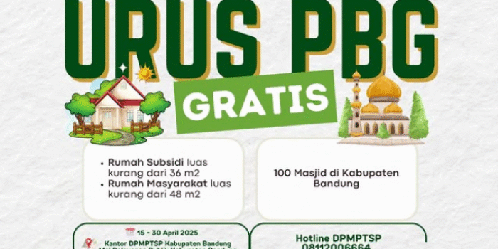 Hari Jadi ke-384, DPMPTSP Bandung Gratiskan Retribusi Perizinan PBG untuk Masjid dan Rumah Subsidi
