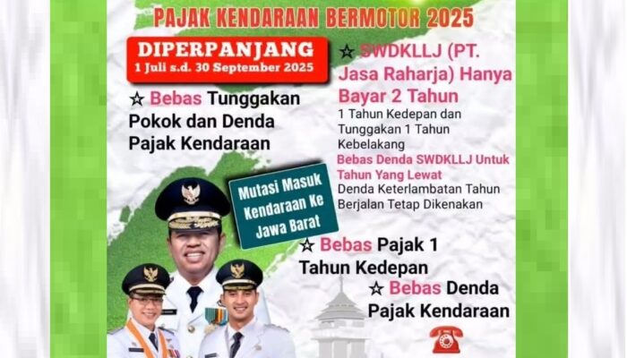 Program Pemutihan Pajak Ranmor di Kab Bandung Diperpanjang Hingga 30 September 2025