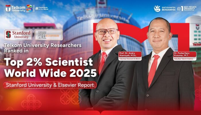 Catat Lagi Prestasi Internasional, Ilmuwan Tel-U Raih Pengakuan Top 2% Scientist Worldwide