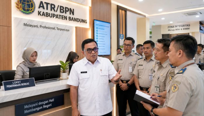 Kanwil ATR/BPN Jabar Pantau Layanan Pertanahan di Kabupaten Bandung, Iim Rohiman: Jadi Bahan Evaluasi Bersama