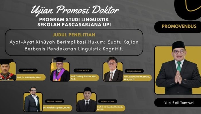 Ketua BAZNAS Kabupaten Bandung Raih Gelar Doktor UPI, Tawarkan Perspektif Baru Memahami Ayat Hukum Al-Qur’an
