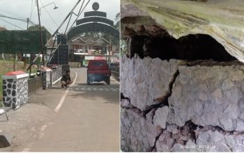 Jembatan Cisangkuy Bergeser Lebih dari 1 Meter, DPUTR Sudah Dua Kali Survei, Kapan Ditangani?