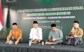 MWC NU Cileunyi Dilantik, Yusuf Ali Tantowi: NU Harus Cerdas, Berdaya, dan Mengakar