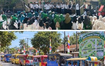 Sambut HSN, Pawai Taaruf Meriahkan Harlah PRNU Jelegong